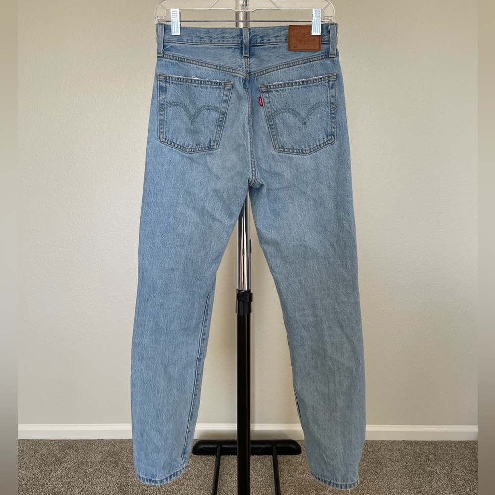 Levi's Light Blue High-Rise Straight Jeans